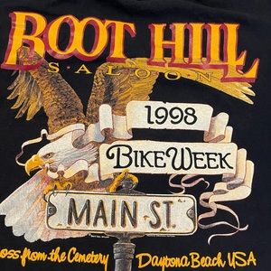 Rare vintage 1998 Bike week Daytona Beach , famous BOOT HILL SALOON, size L